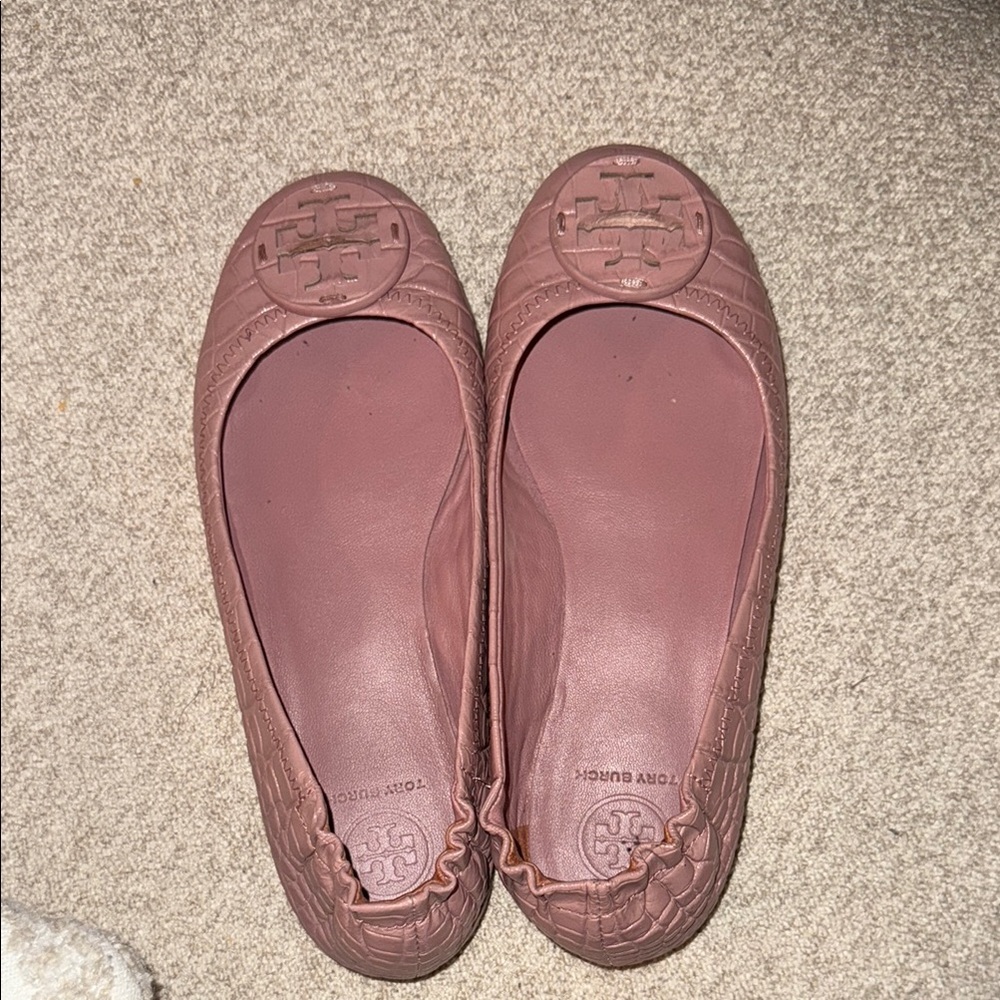 Tory Burch Pink Leather Flats